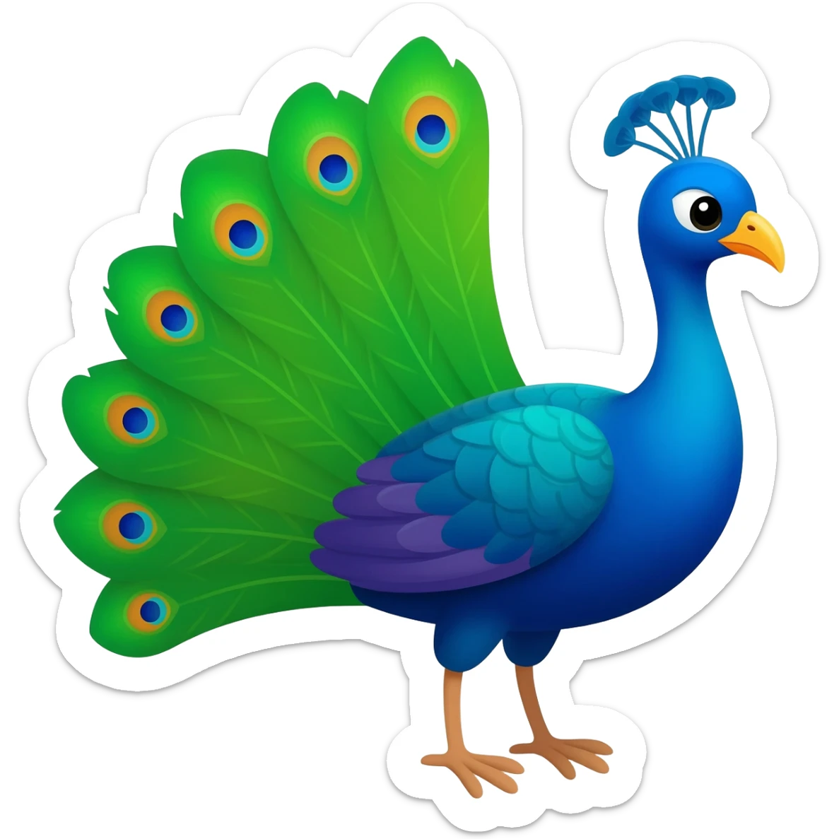 Peacock sticker