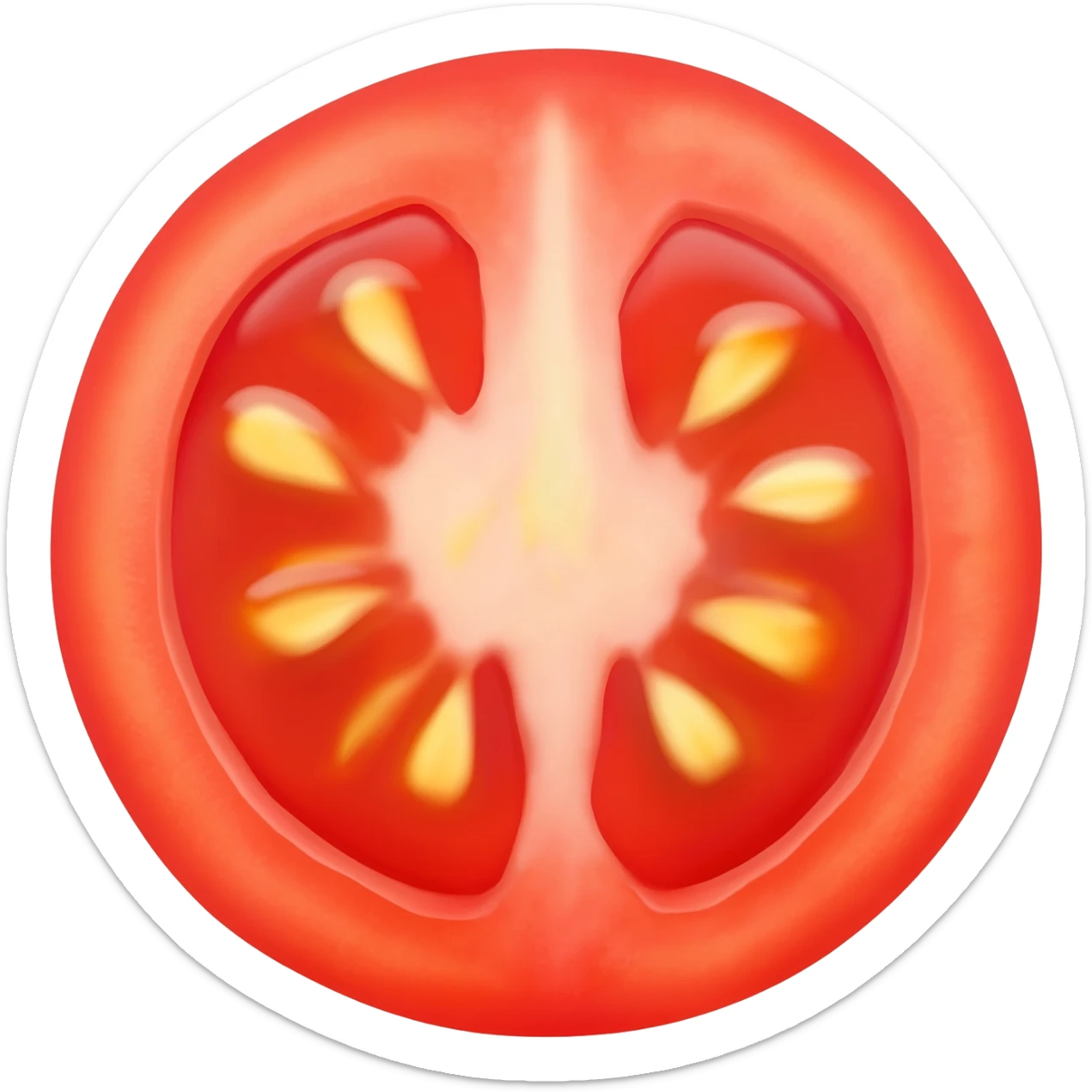 slide of tomato sticker