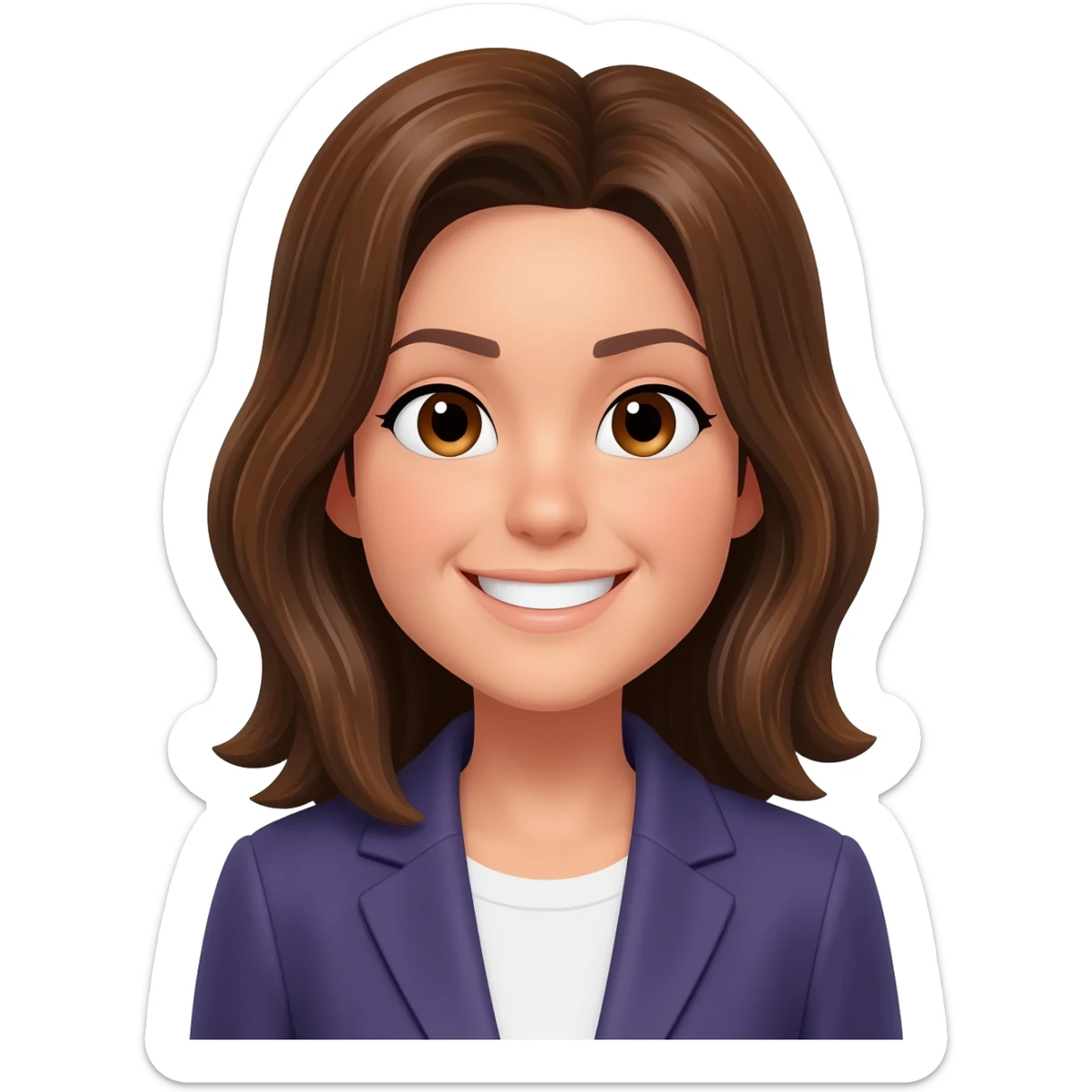 20-something confident smile woman sticker