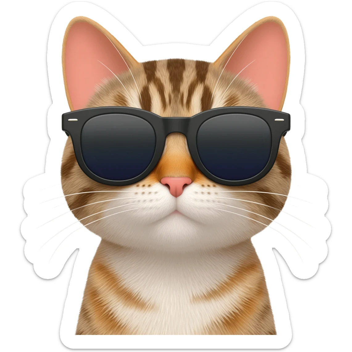 Cat wearing sunglasses sticker