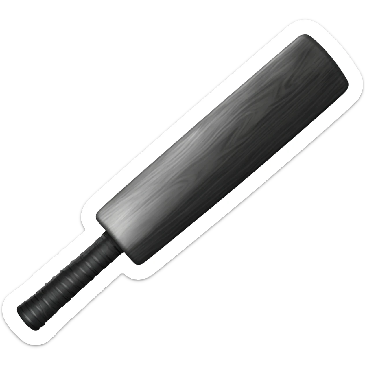 cricket bat black & white sticker