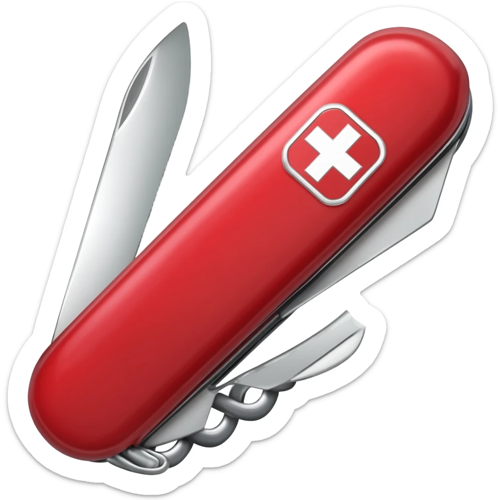 Swiss army knife sticker