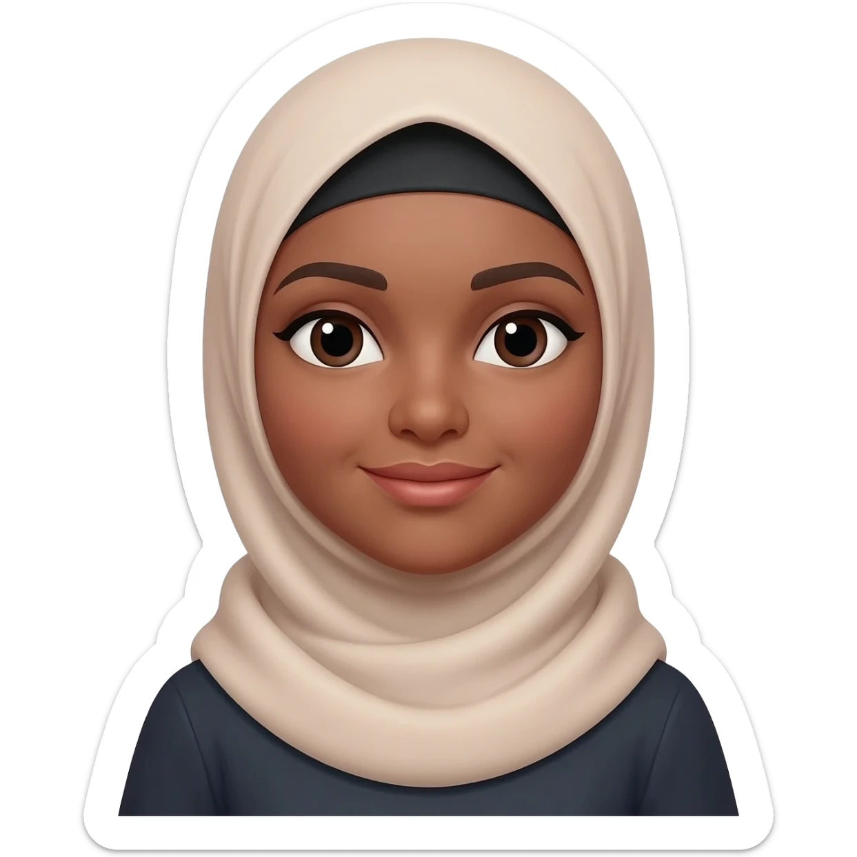 Light skinned woman muslim sticker