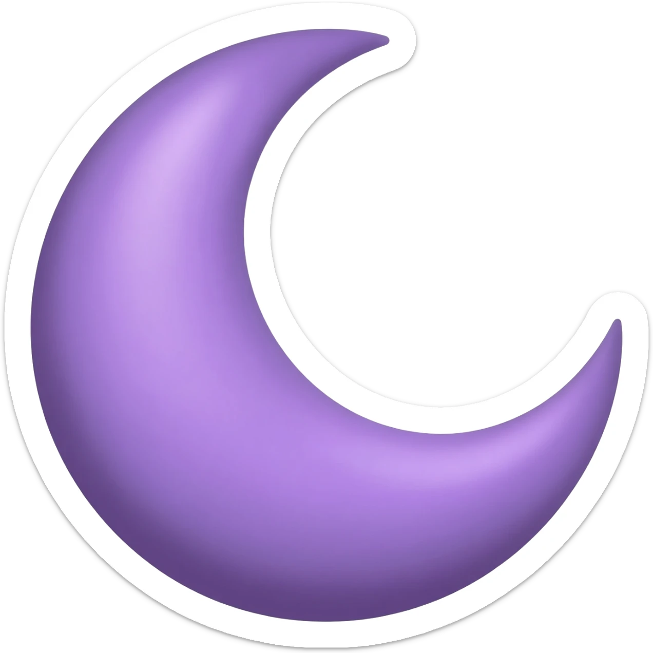 purple half moon sticker