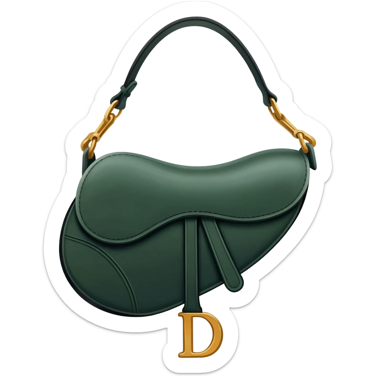 dark green dior saddle bag sticker