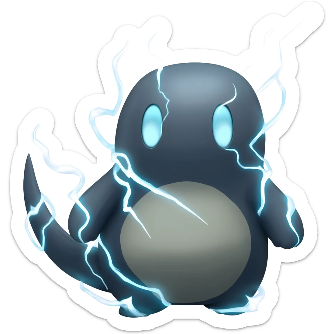 Elemental Dark-type-Electric-type natural Pokémon-Fakémon-creature sticker
