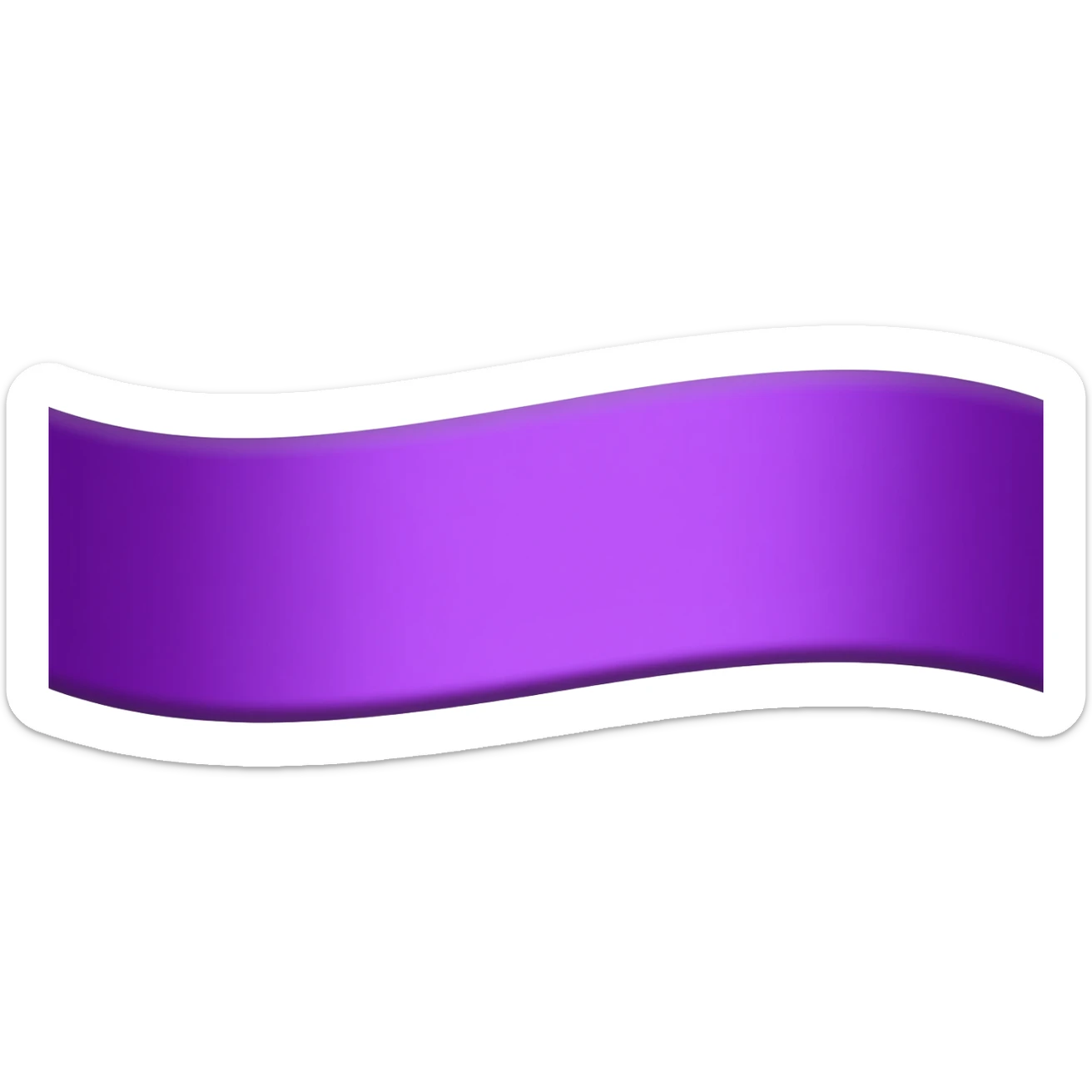 Purple ribbon sticker