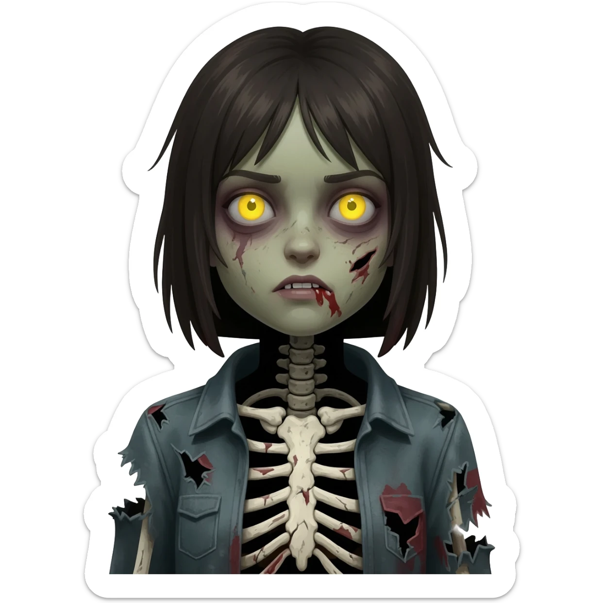 zombie girl sticker