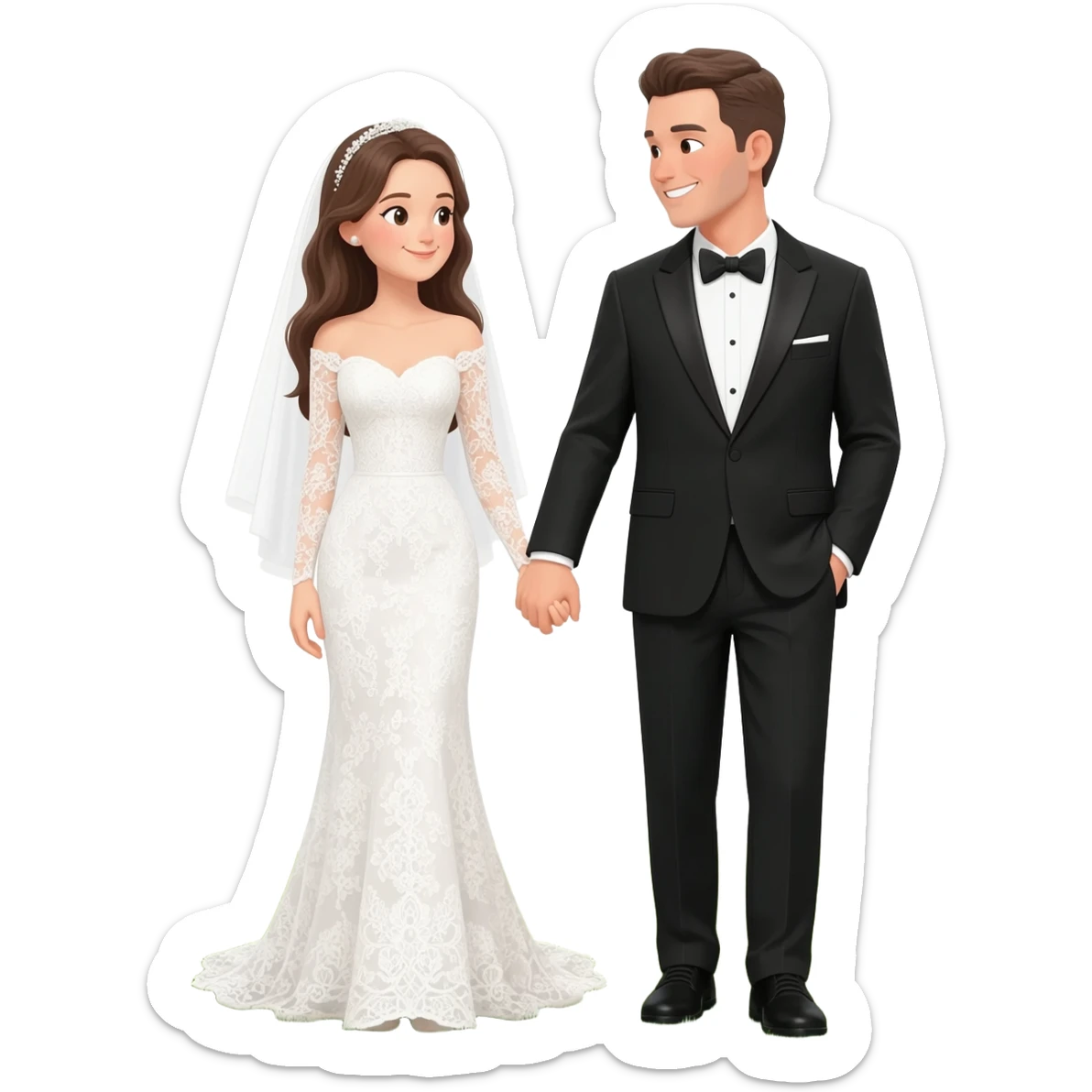 Wedding couple sticker
