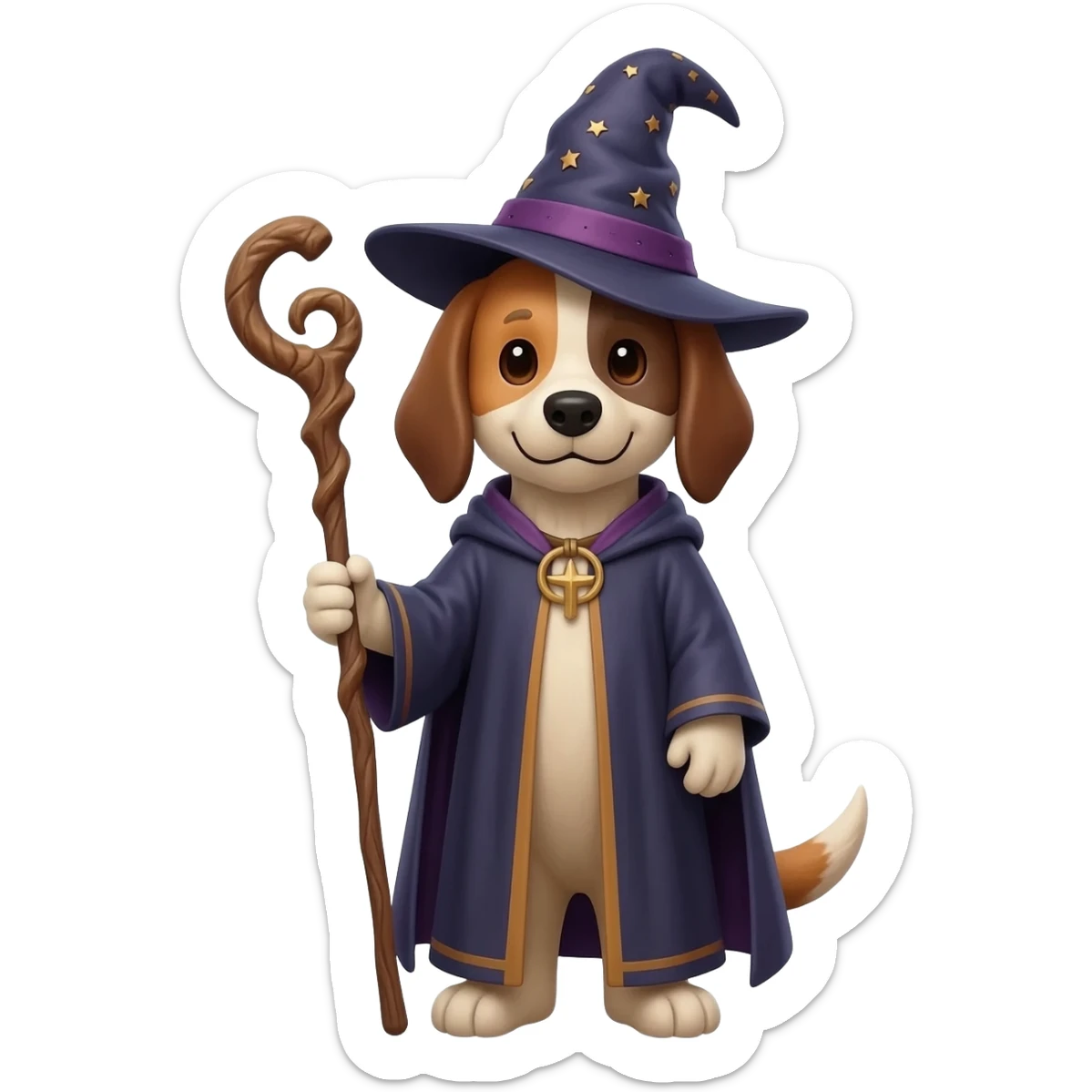 Dog wizard sticker