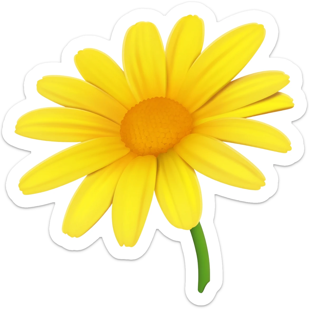 Flor Margarita amarilla sticker