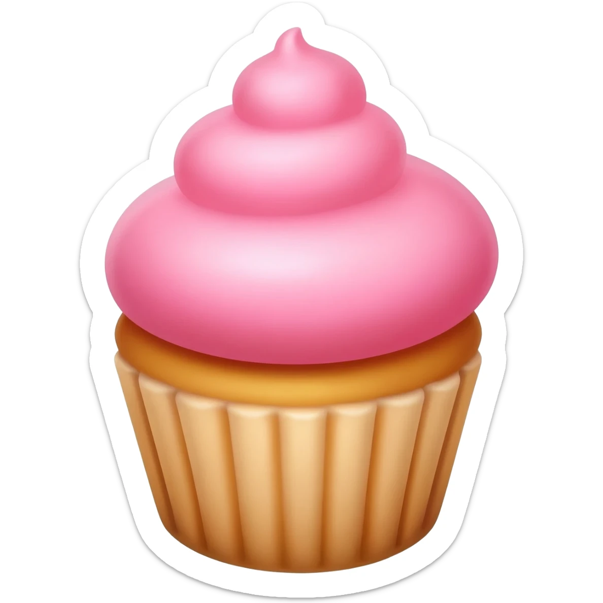 Cupcake with pink icing sticker