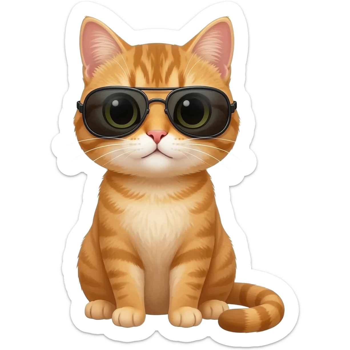 Cat wearing sunglasses sticker