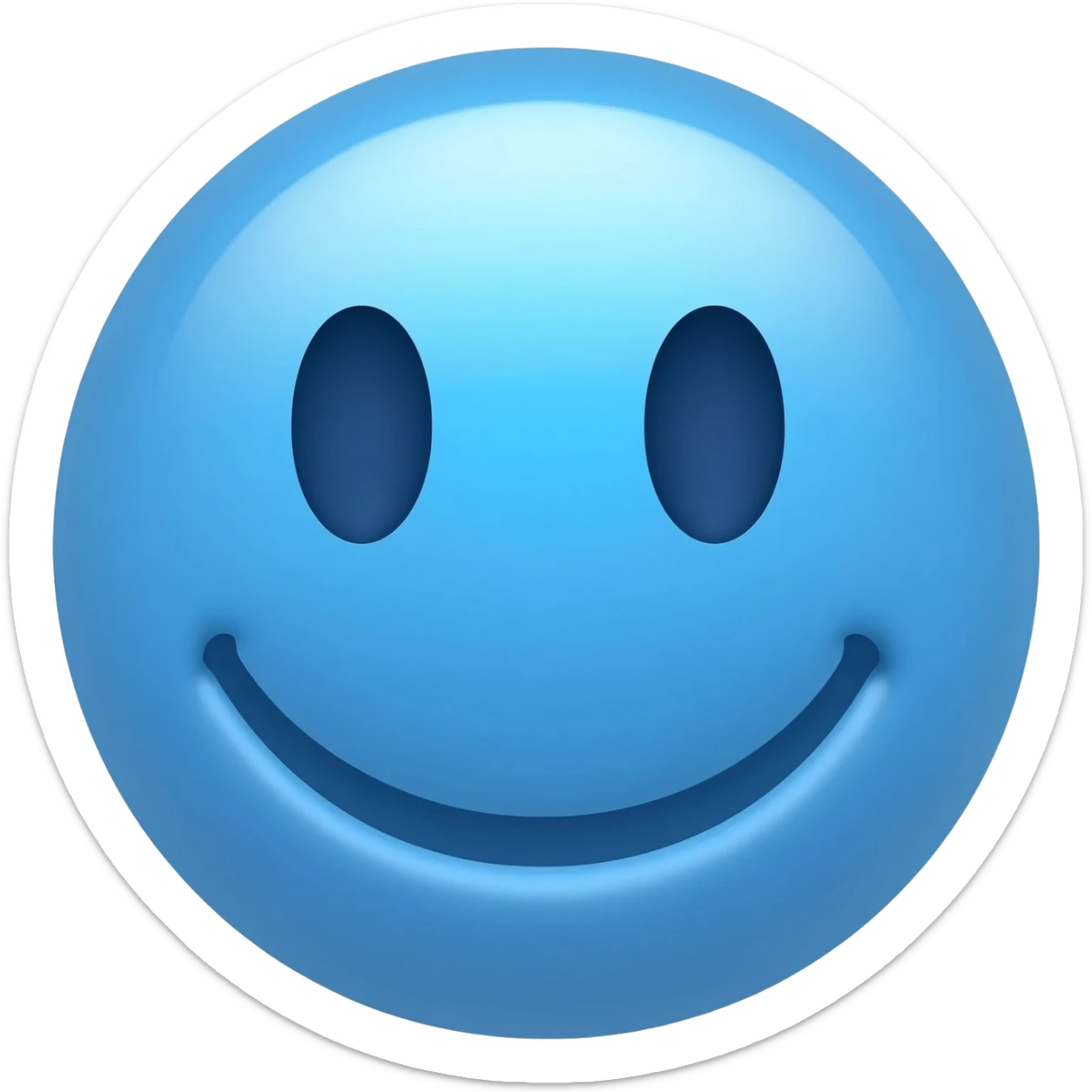 Blue emoji sticker