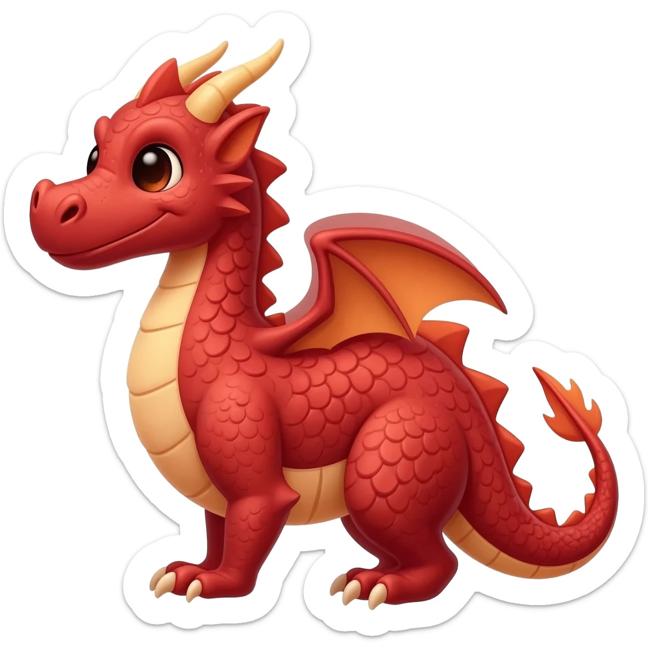 Red dragon sticker