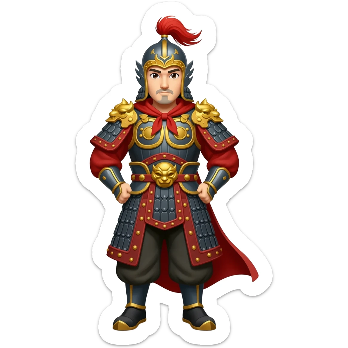 chinese warrior sticker