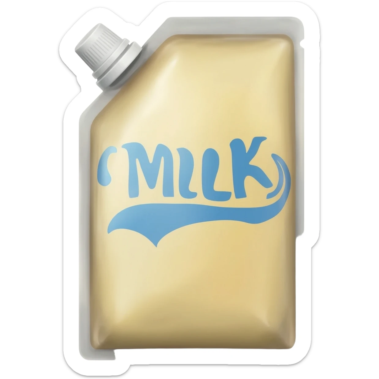 condensed milk in a branded refill bag sticker