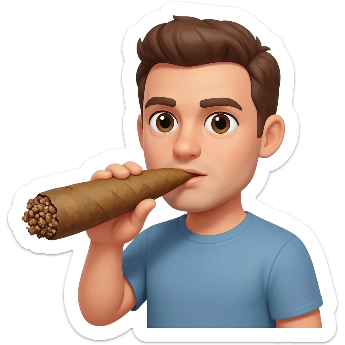 Smoking an EXTRA HUGE  joint sticker