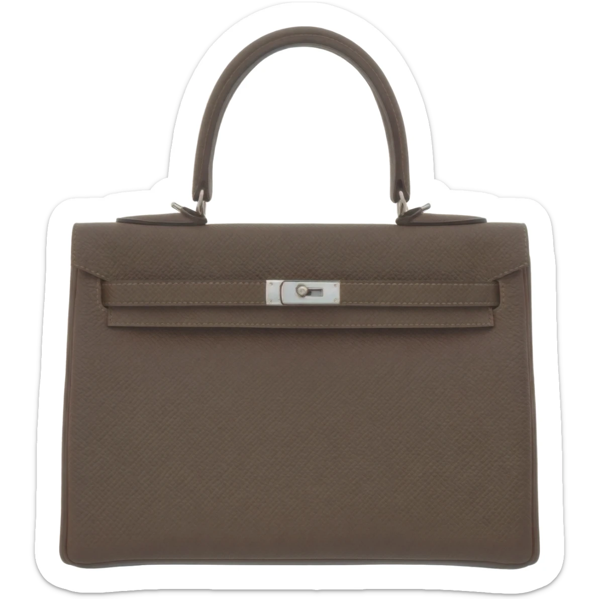 matte dark brown kelly hermes bag sticker