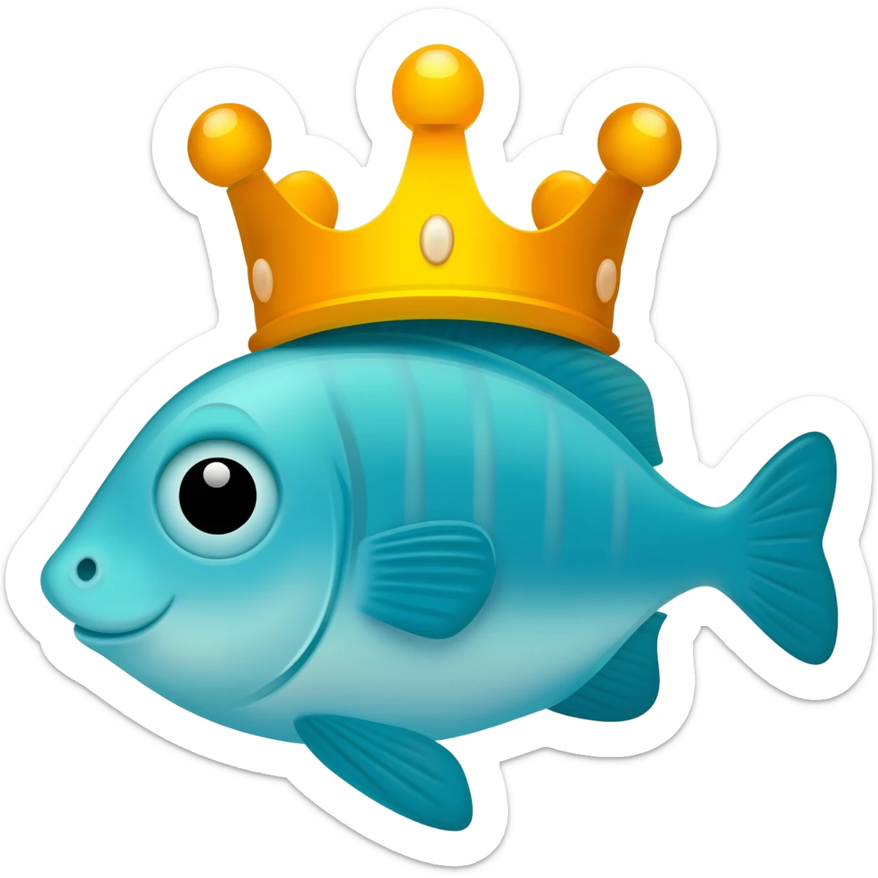 king of the sea and fish sticker
