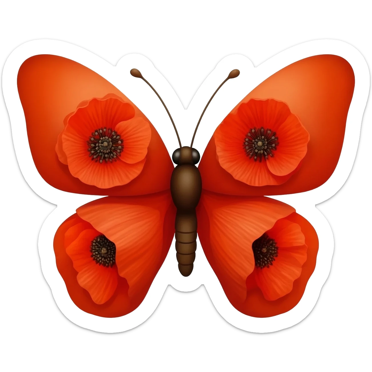 БАБОЧКА ИЗ МАКОВ sticker