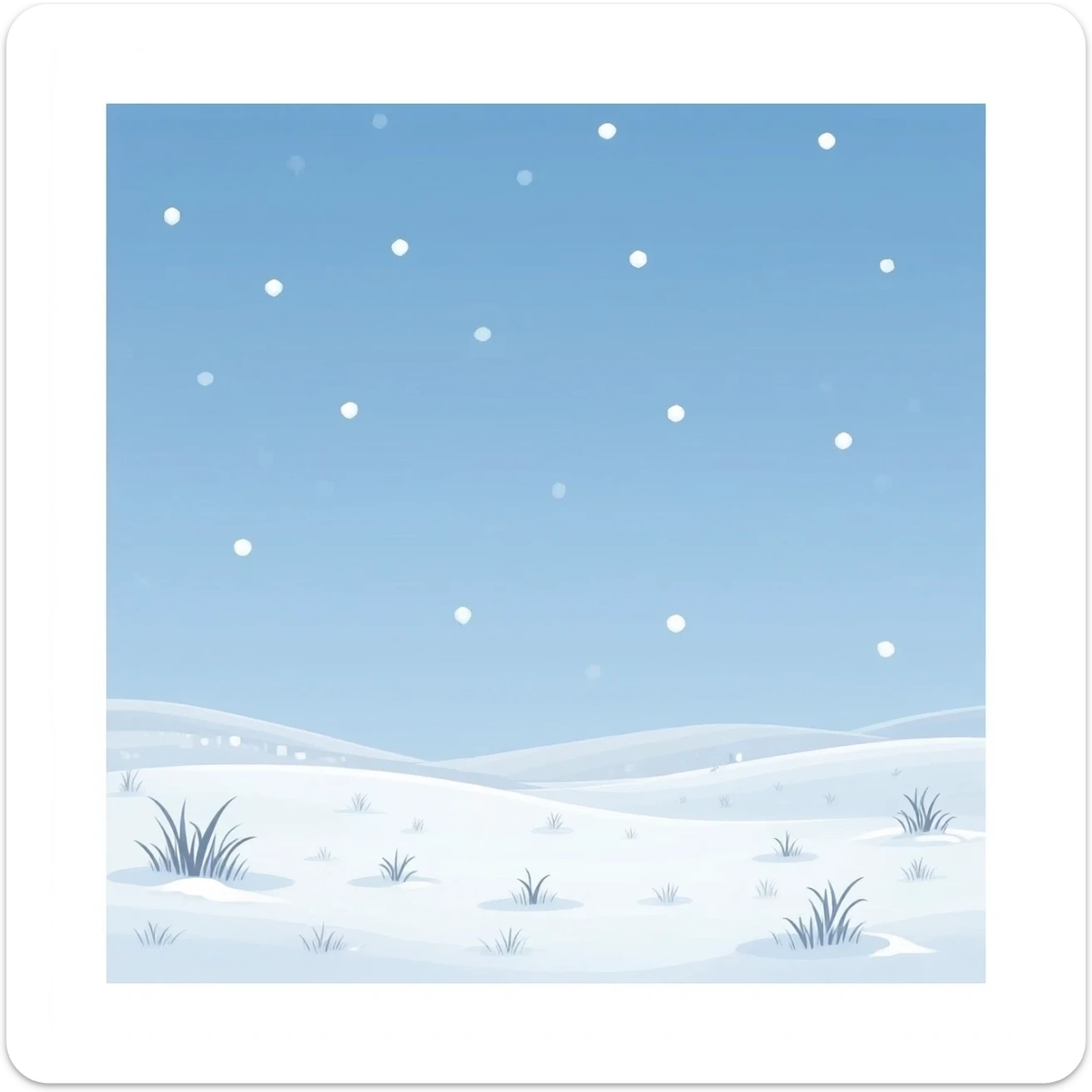 Crystal Snow from the sky sticker