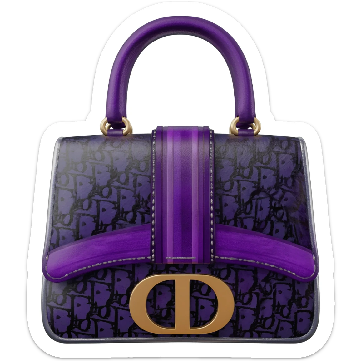 dior bag, in a whimigoth colorscheme and style, 3d rendering, extreme detail, 16k hd, 600 dpi, must not be blurry. sticker