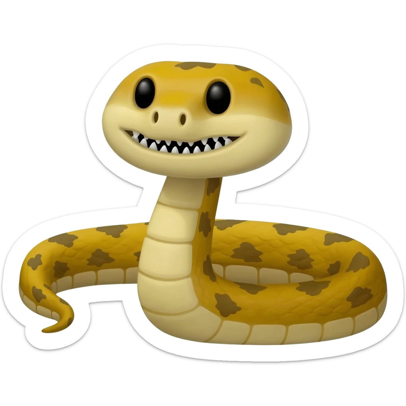 snake with teeth sticker