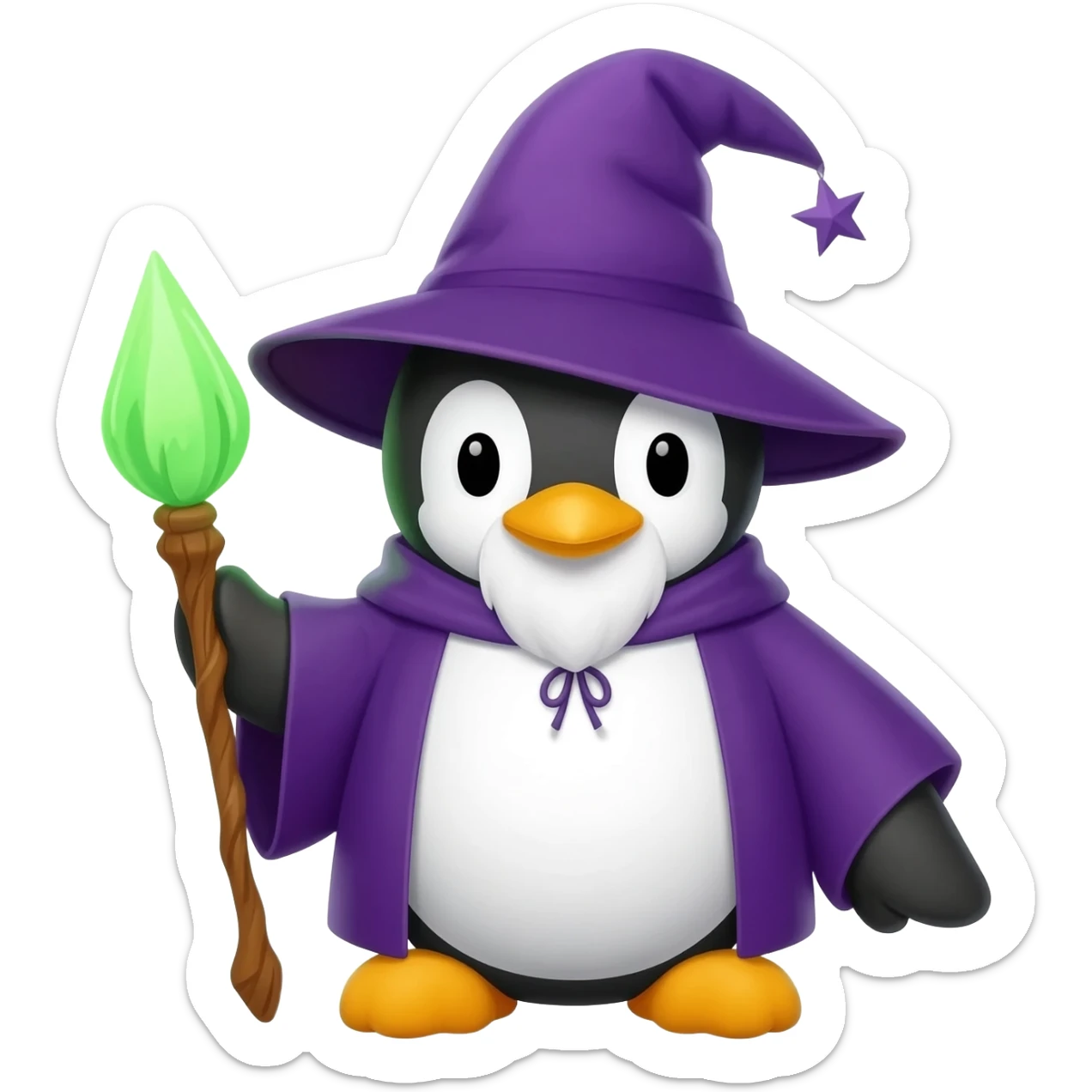 Penguin Wizard sticker
