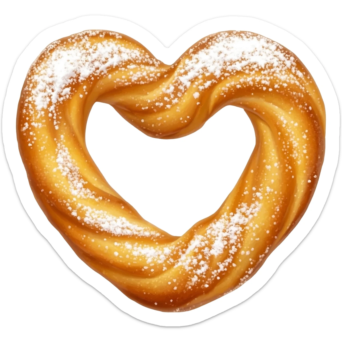 Heart-shaped beignet sticker