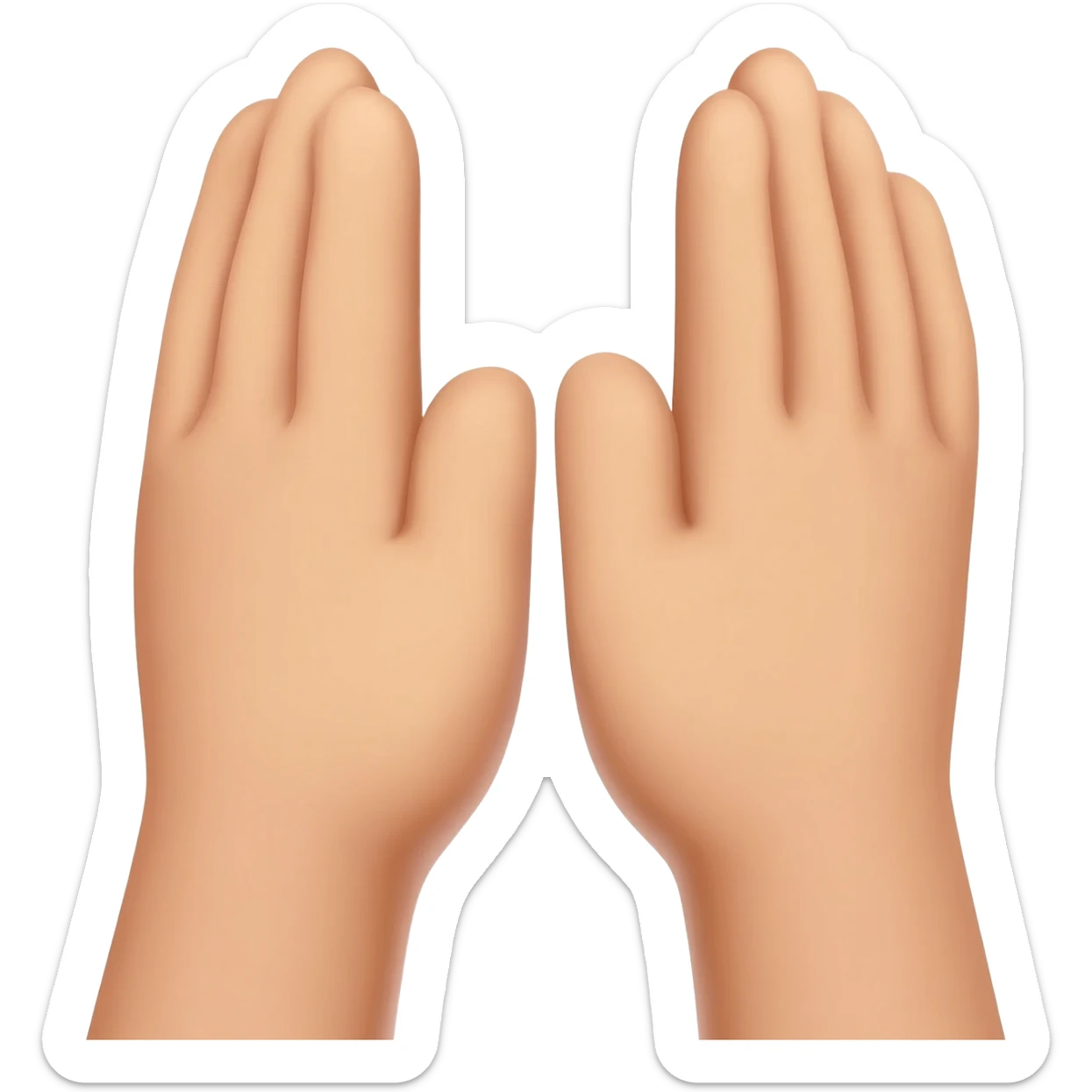 Hands held above head sticker