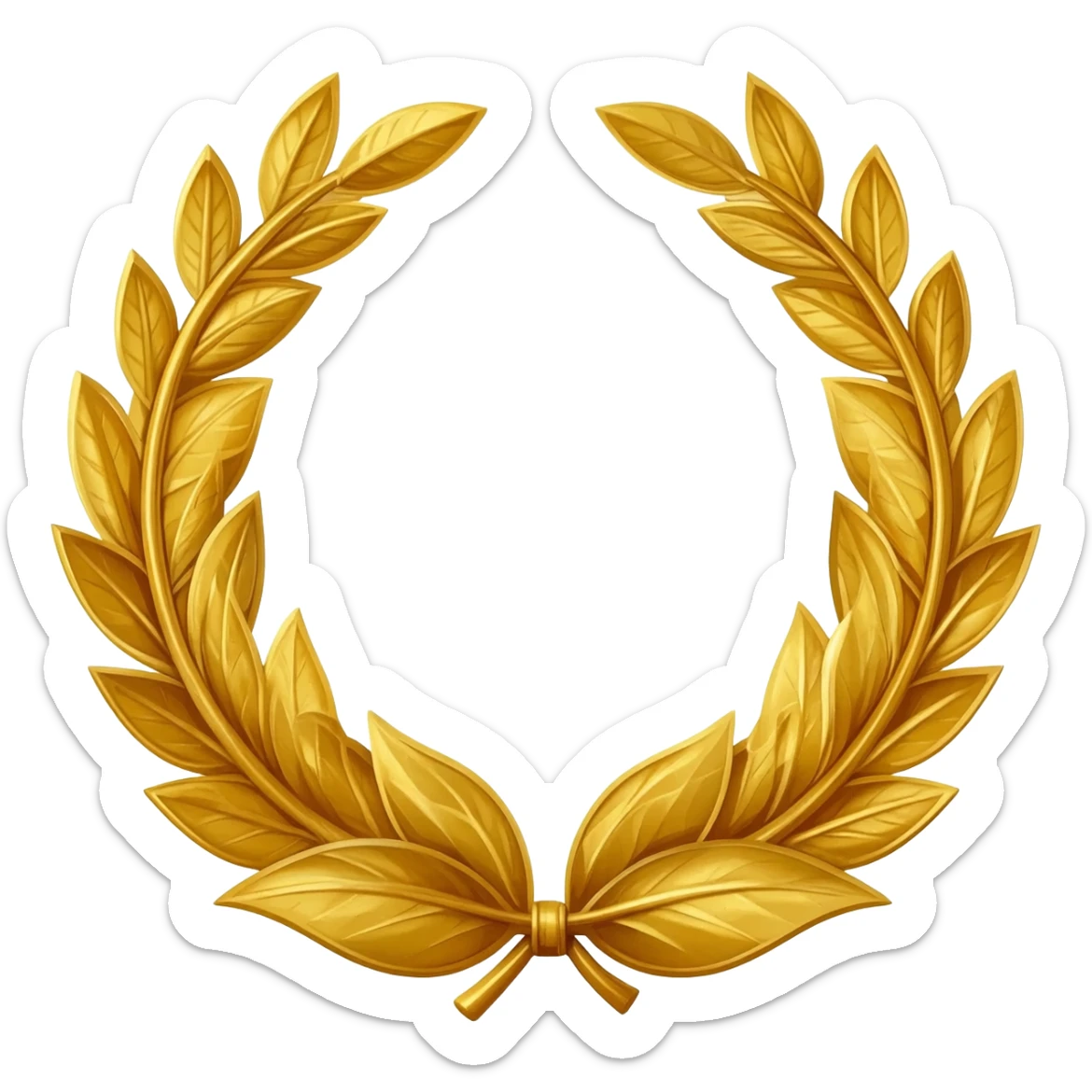 Red laurel wreath sticker