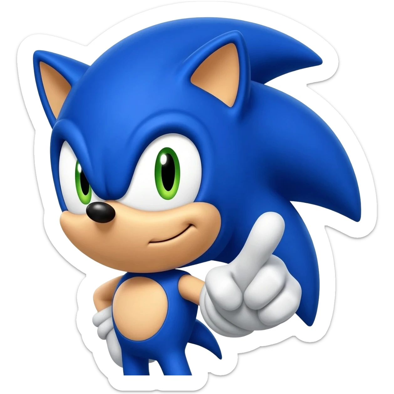 Sonic Wagging his finger sticker