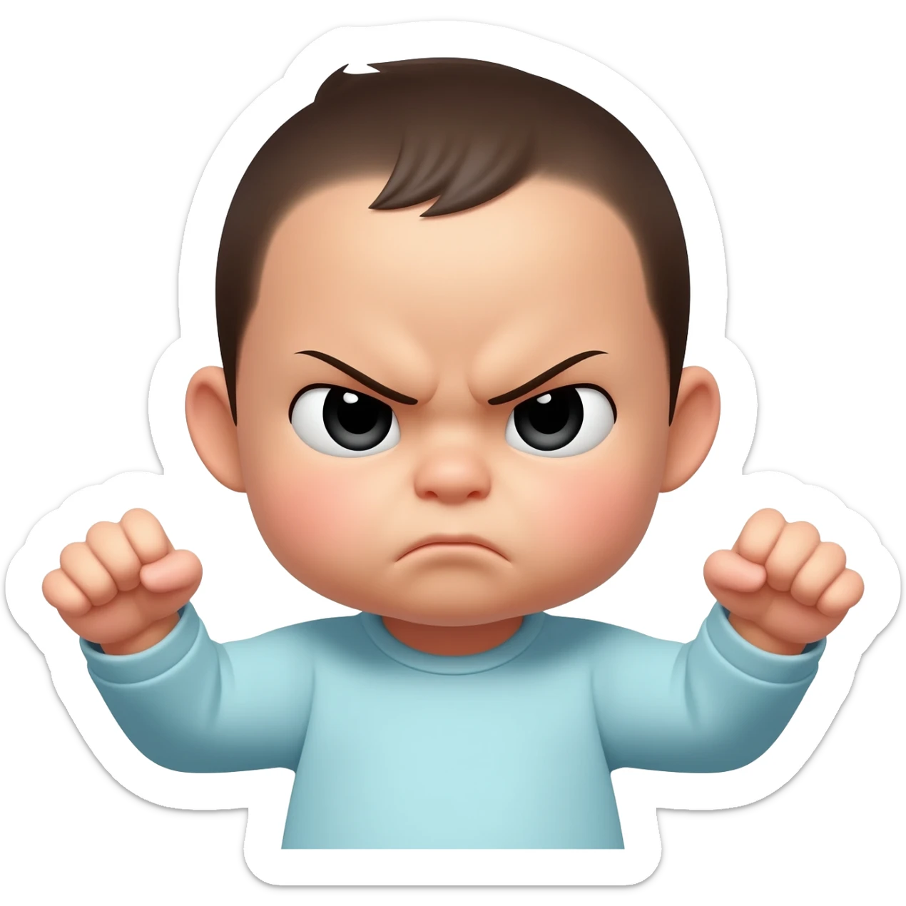 angry japanese baby sticker