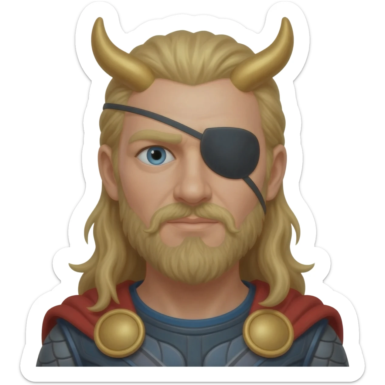 Odin emoji with eye patch sticker