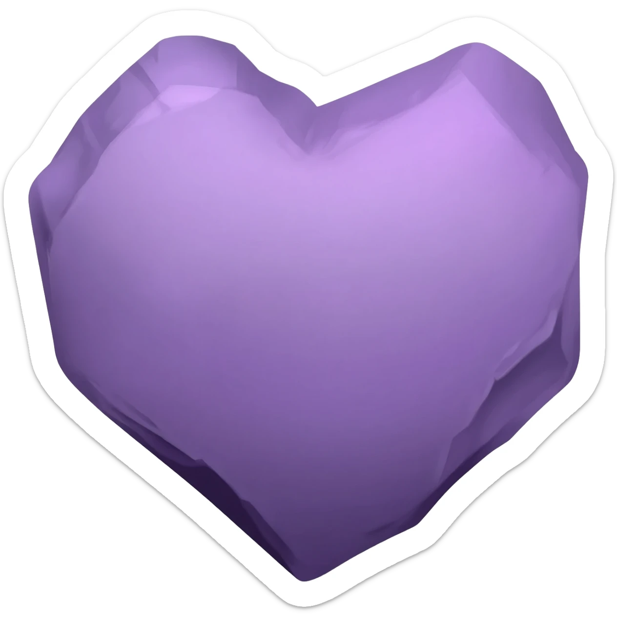 Heart moon rock purple sticker