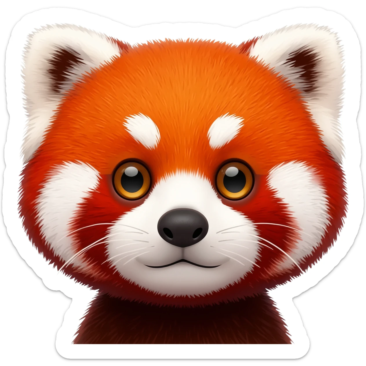 Red panda Face sticker