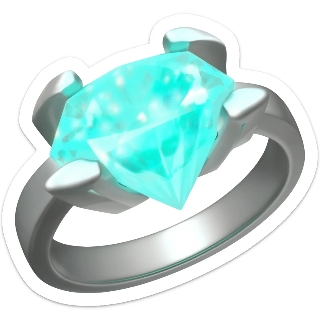 Glowing spider lily diamond ring sticker