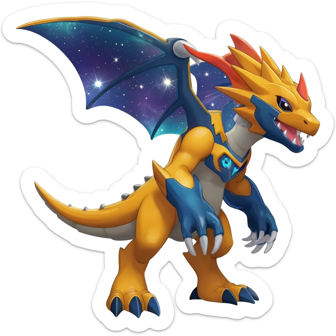  Galactical Nargacuga-Silvally-Absol-Digimon-fusion-animal-Pokémon-creature  sticker