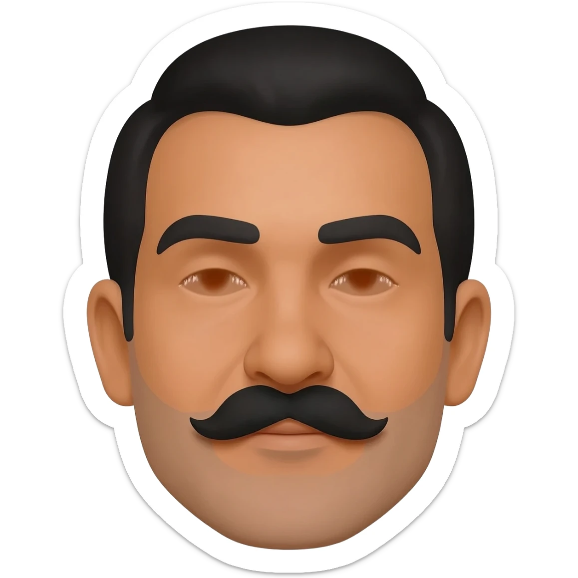 mexican male mustache "light brown skin color" sticker