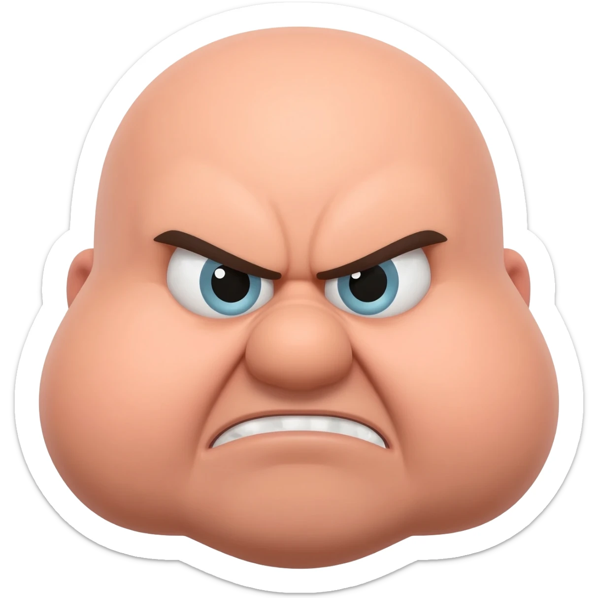 Angry Puff face sticker