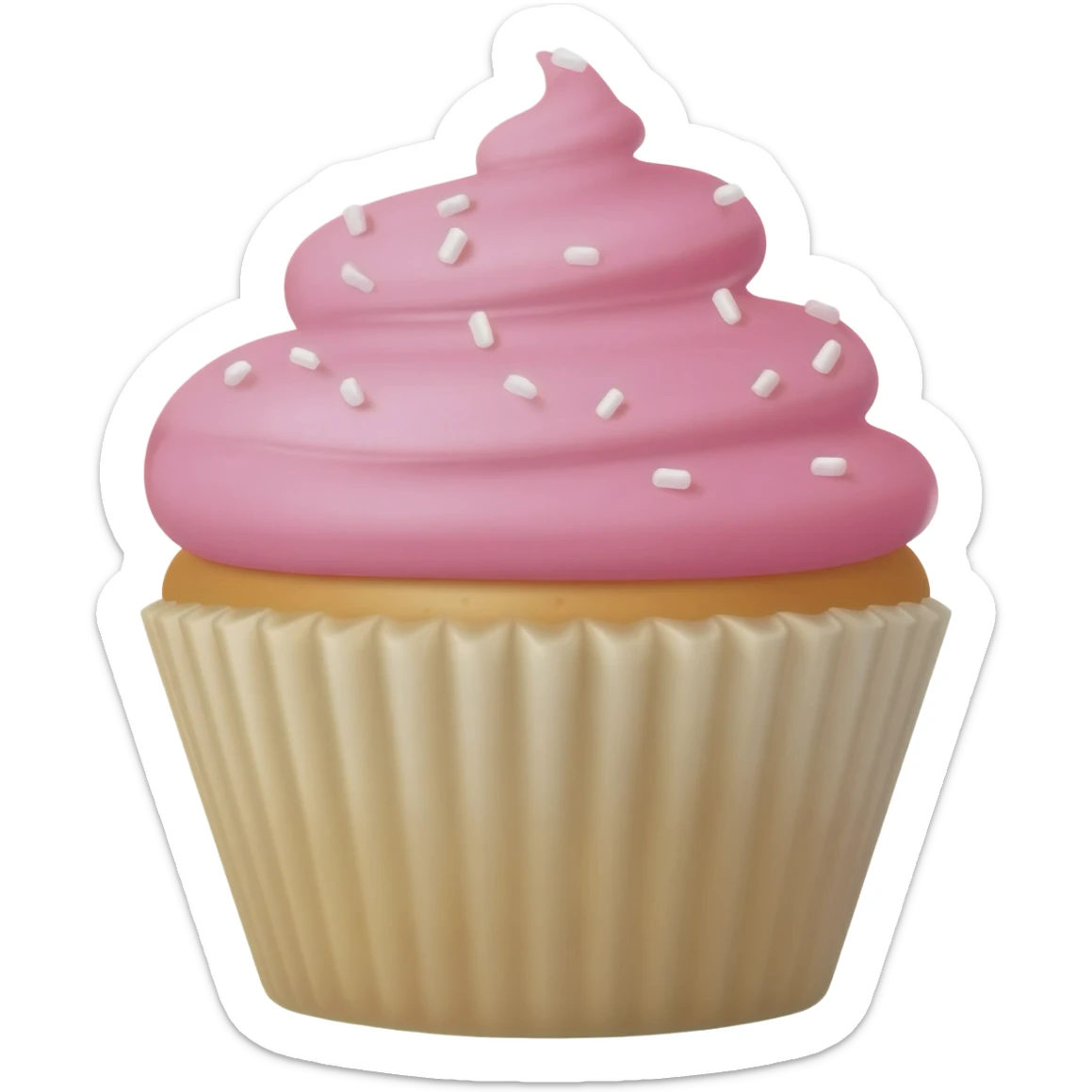 Cupcake with pink icing sticker