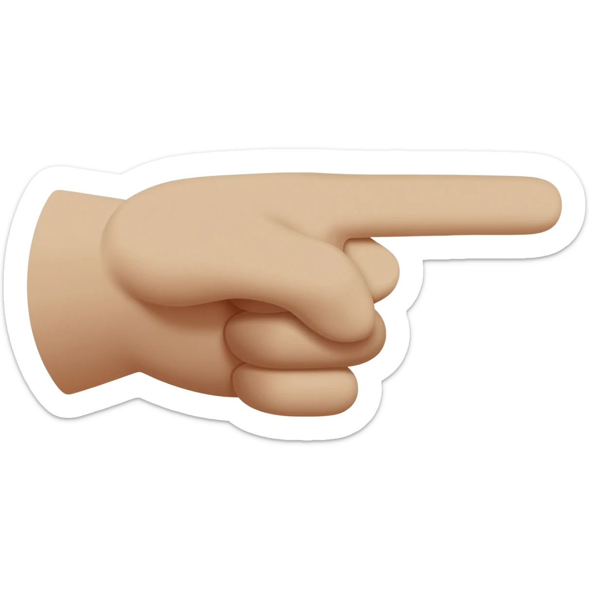 mano apuntando sticker