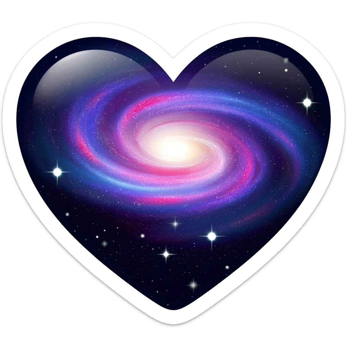 white heart with 🌌 sticker