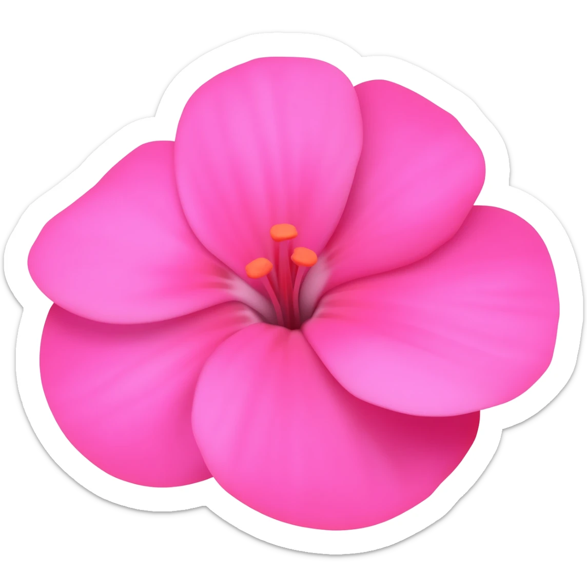 pink geranium sticker