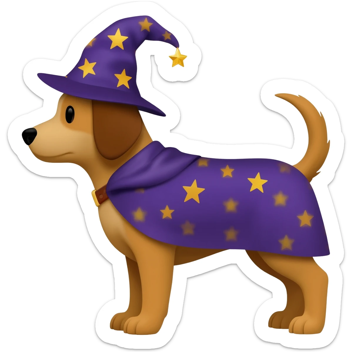 Dog wizard sticker