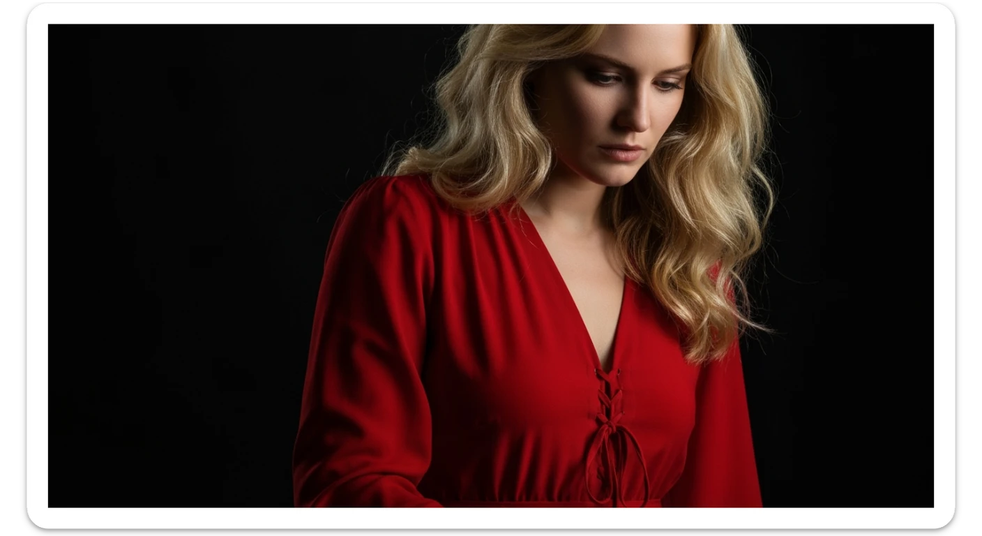 Closeup photo of a beautifull woman, low key light, cinematic lightning sticker