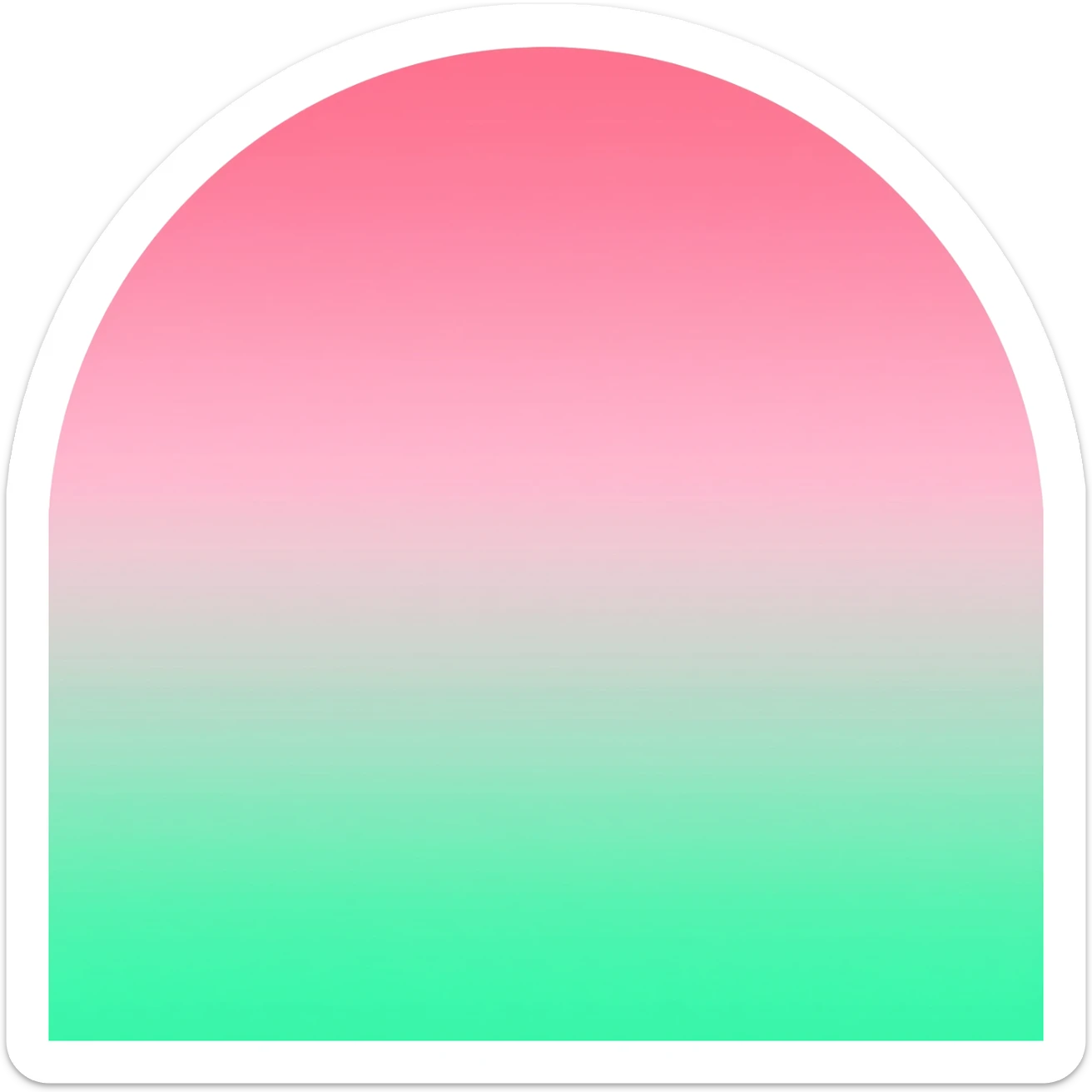 ombre rose pink green sticker