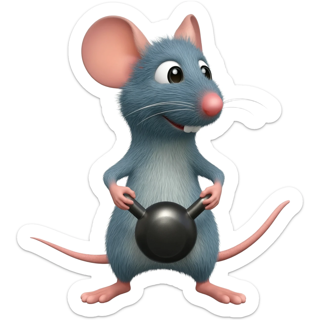mouse with kettlebell sticker