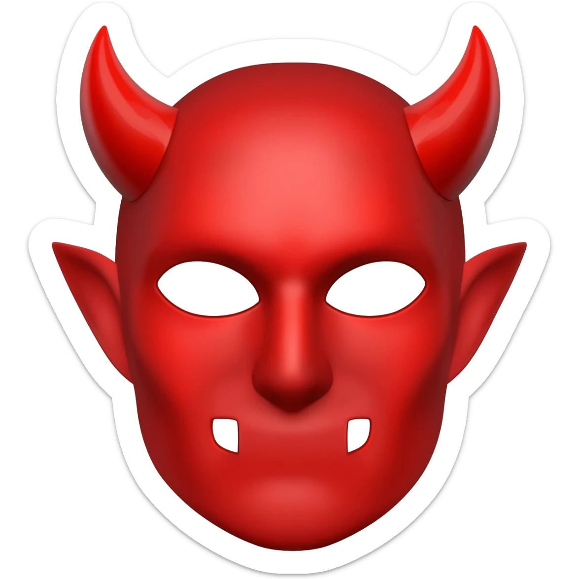 Devil's wear angle emoji mask sticker